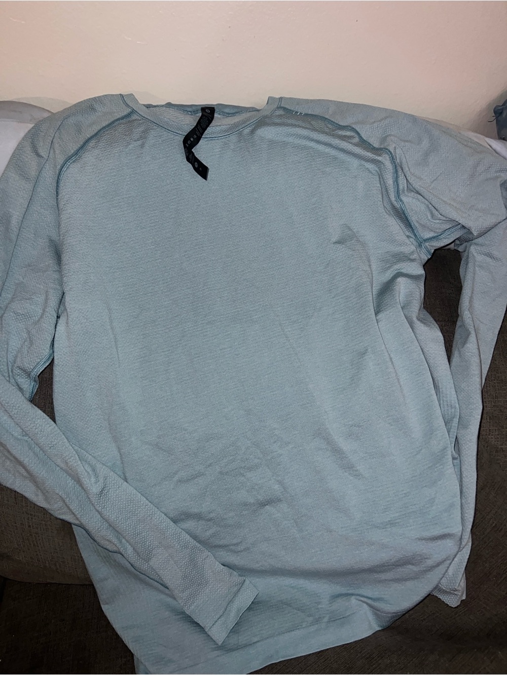 lululemon athletica Light Blue Long Sleeve Men's Tee